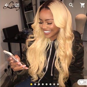 Beautiful blonde 1B 613  closure wig
